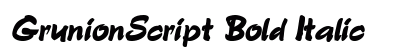 GrunionScript Bold Italic Preview