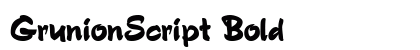 GrunionScript Bold preview