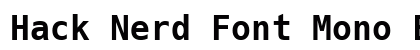 Hack Nerd Font Mono Bold preview