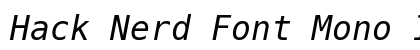 Hack Nerd Font Mono Italic Preview