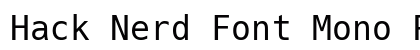 Hack Nerd Font Mono Regular Preview