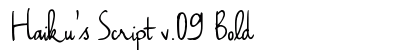 Haiku's Script v.09 Bold preview