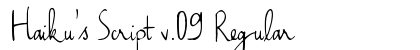 Haiku's Script v.09 Regular Preview