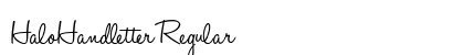 HaloHandletter Regular preview