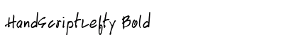 HandScriptLefty Bold preview