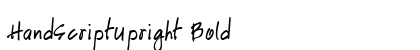 HandScriptUpright Bold preview