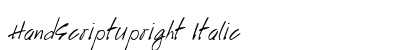 HandScriptUpright Italic Preview