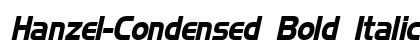 Hanzel-Condensed Bold Italic Preview