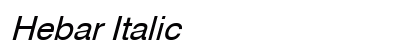 Hebar Italic Preview