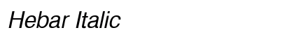 Hebar Italic Preview
