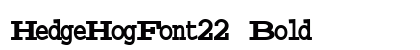 HedgeHogFont22 Bold preview