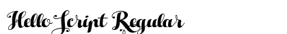 Hello Script Regular preview