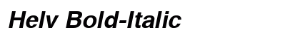Helv Bold-Italic Preview
