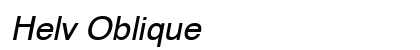 Helv Oblique preview