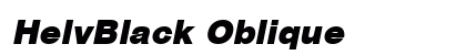 HelvBlack Oblique preview