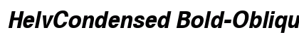 HelvCondensed Bold-Oblique Preview