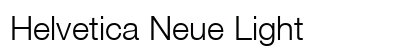 Helvetica Neue Light Preview