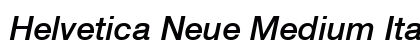 Helvetica Neue Medium Italic Preview