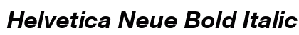 Helvetica Neue Bold Italic Preview