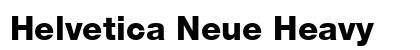 Helvetica Neue Heavy preview
