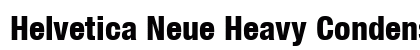 Helvetica Neue Heavy Condensed Oblique Preview