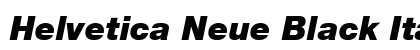 Helvetica Neue Black Italic Preview
