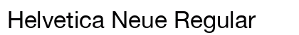 Helvetica Neue Regular Preview