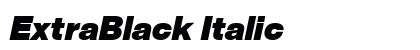 ExtraBlack Italic Preview