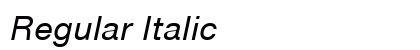 Regular Italic preview