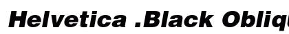Helvetica .Black Oblique Preview