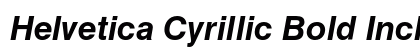 Helvetica Cyrillic Bold Inclined Preview