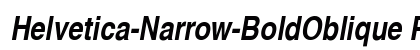Helvetica-Narrow-BoldOblique Regular preview