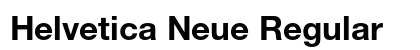Helvetica Neue Regular Preview