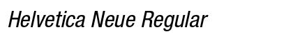 Helvetica Neue Regular Preview