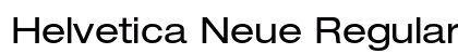 Helvetica Neue Regular Preview