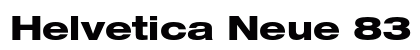 Helvetica Neue 83 Heavy Extended Preview