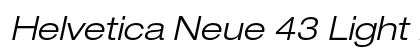 Helvetica Neue 43 Light Extended Oblique Preview