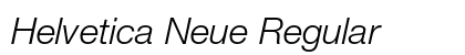 Helvetica Neue Regular Preview