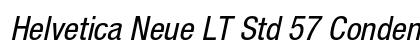 Helvetica Neue LT Std 57 Condensed Oblique Preview