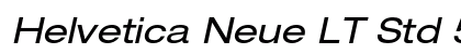 Helvetica Neue LT Std 53 Extended Oblique Preview