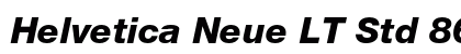 Helvetica Neue LT Std 86 Heavy Italic Preview