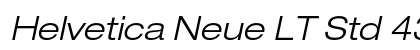 Helvetica Neue LT Std 43 Light Extended Oblique Preview