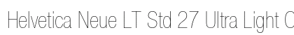 Helvetica Neue LT Std 27 Ultra Light Condensed Preview