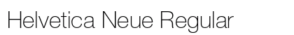 Helvetica Neue Regular Preview