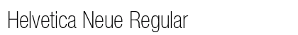 Helvetica Neue Regular Preview