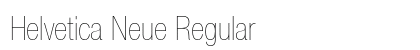 Helvetica Neue Regular Preview