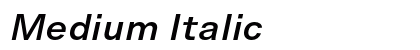 Medium Italic preview
