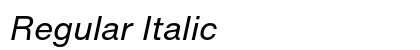 Regular Italic preview
