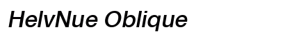 HelvNue Oblique preview