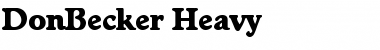 Download DonBecker-Heavy Font